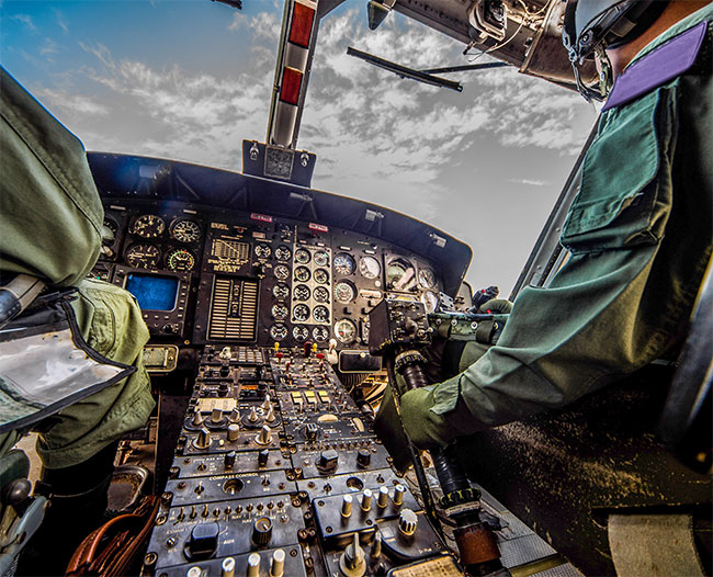 Image of military jet cockpit